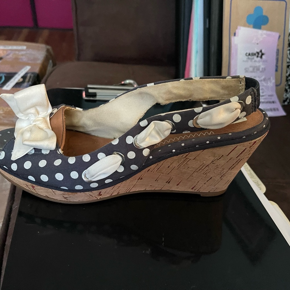 SPERRY Top Sider Cork Wedge Heels Size 8M - Picture 7 of 7